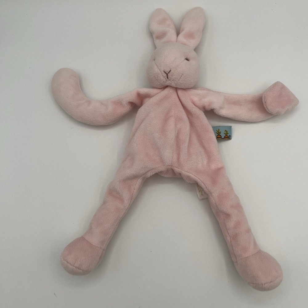 Bunnies By the Bay Pink Lovey Bunny Blossom Silly Buddy Pacifier Holder Baby Toy